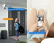 Камера відеоспостереження вулична з подвійним об'єктивом 4+4Мп та віддаленим доступом WiFi Біла, фото 6