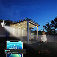 Камера відеоспостереження вулична з подвійним об'єктивом 4+4Мп та віддаленим доступом WiFi Біла, фото 4