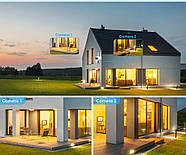 Камера відеоспостереження вулична з подвійним об'єктивом 4+4Мп та віддаленим доступом WiFi Біла, фото 2