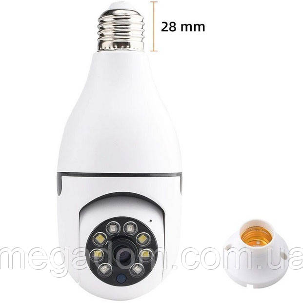 Зовнішня камера відеоспостереження CAM L1 E27 WIFI IP, Бездротова ip камера з WG-735 функцією запису