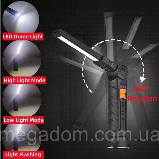 Лампа для кемпінгу підвісна акумуляторна Worklight G51-LED-COB, Ліхтар світильник світильник PH-116 на дачу