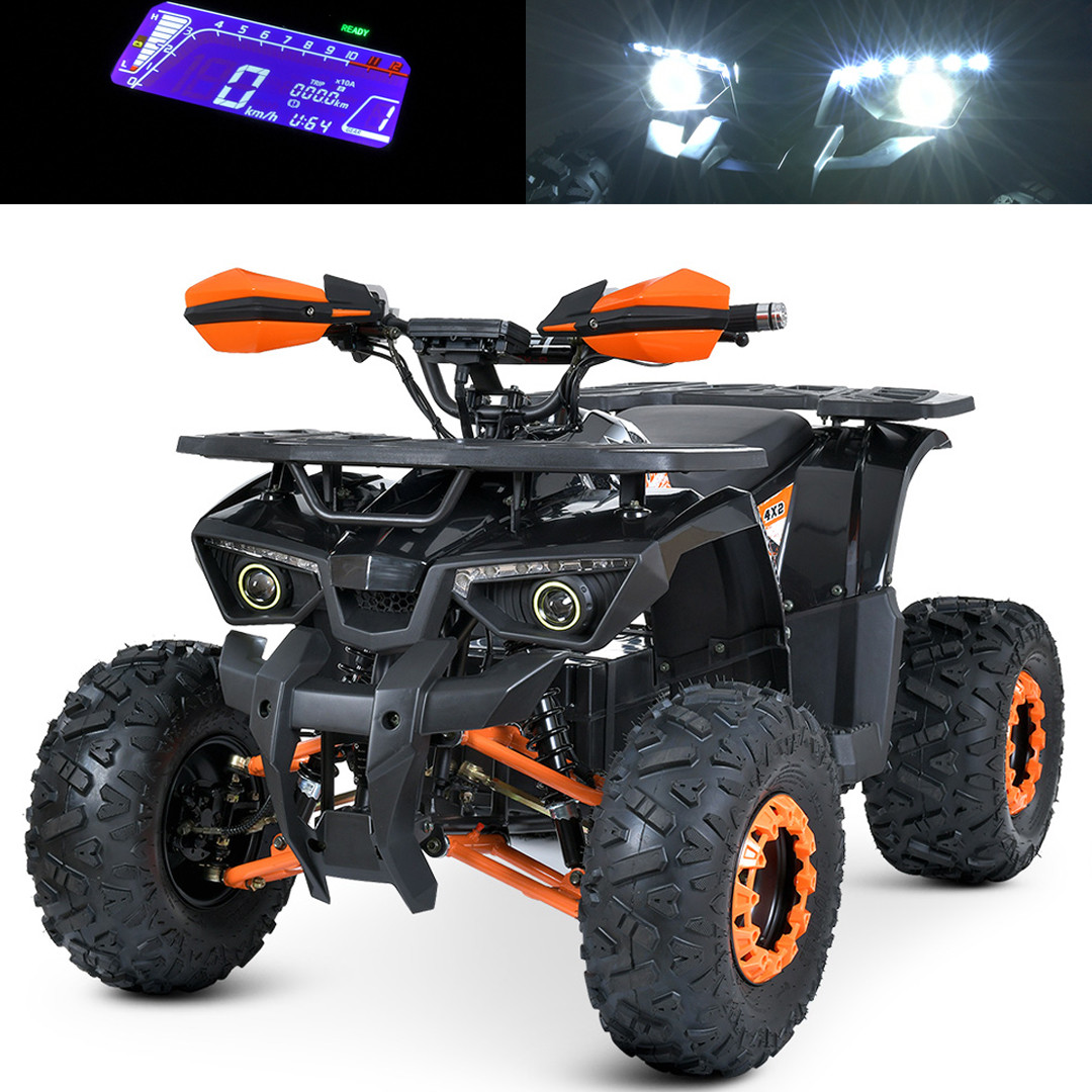 Квадроцикл на моторі 1450W зі швидкістю 50 км і чотири передачі Profi HB-EATV1450H-7(MP3) Чорно-жовтогарячий