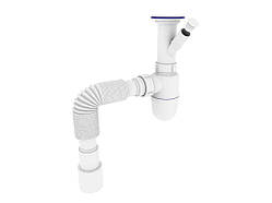 Сифон для умивальника для умив. з литим випуском та відводом для пральної машини SU-02-B 1 1/2 x40 ТМ ZERIX