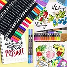 Акварельні маркери 60шт Color pencil + Подарунок Навушники з вушками VIV-23M / Набір маркерів для малювання, фото 3