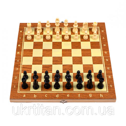 Оригінал! Настільна гра 3в1 шахи, шашки, нарди, 29х29см, дерево - Вища Якість!, фото 1