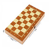 Оригінал! Настільна гра 3в1 шахи, шашки, нарди, 29х29см, дерево - Вища Якість!, фото 3