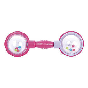 Іграшка брязкальце з народження "Штанга" Canpol - рожева