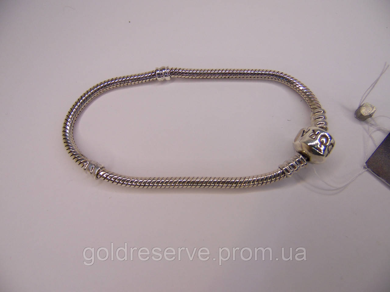 Срібний браслет Пандора, розмір 17,5 см, фото 1