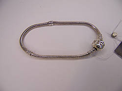 Срібний браслет Пандора, розмір 17,5 см