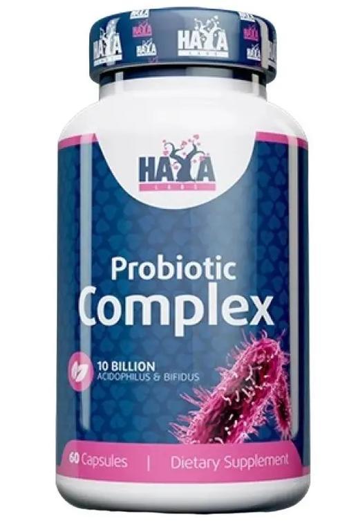 Пробіотична добавка Haya Labs 10 Billion Acidophilus & Bifidus Probiotic Complex 60 капсул