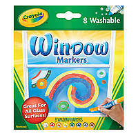 Набор фломастеров для рисования на стекле смываемые 8 цветов Crayola 58-8165