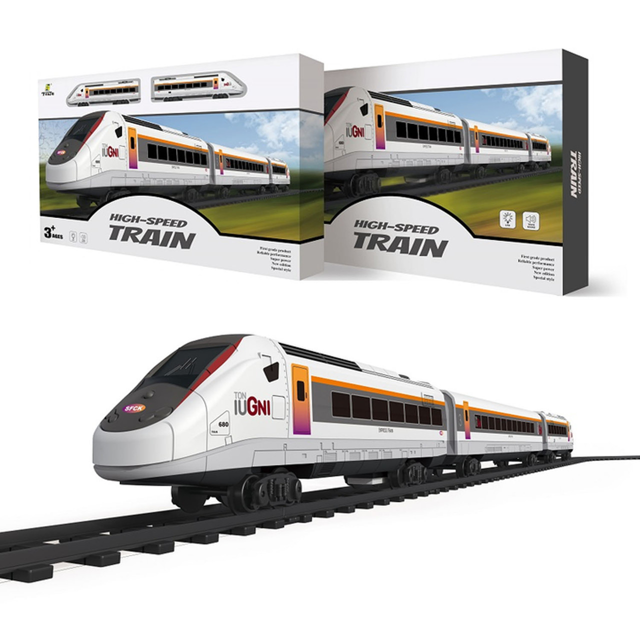 Залізниця (4 вагони, декорації) 62384