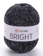 Bright Yarnart-107 чорний із сріблом