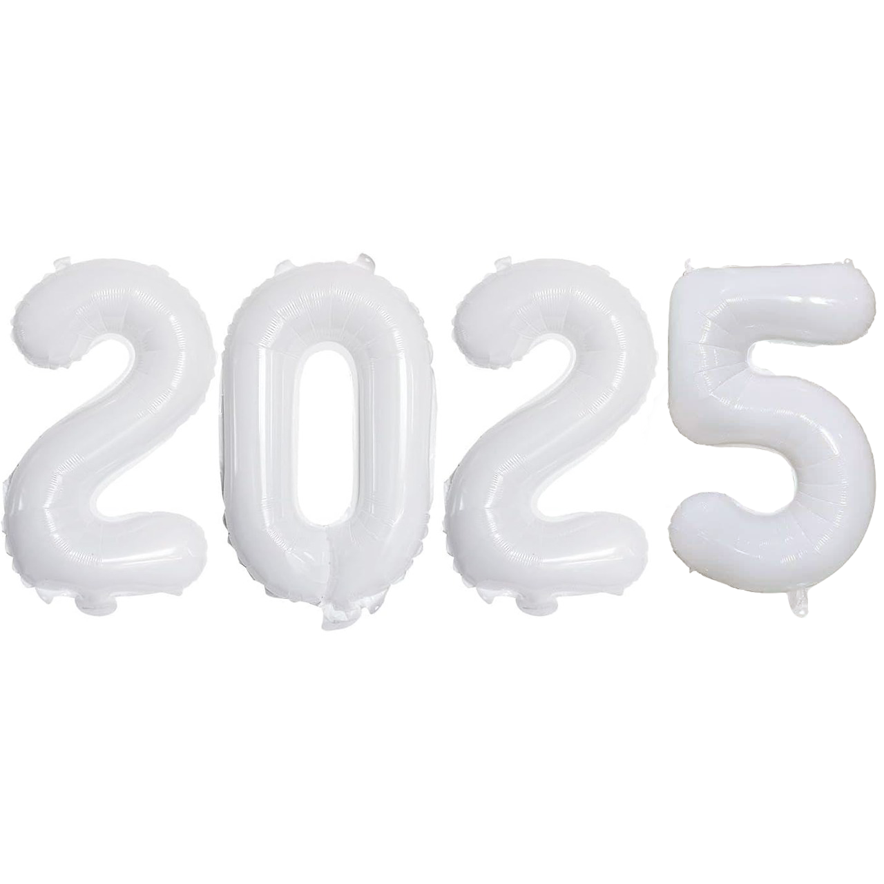 Фольговані надувні кульки цифри 2025 | Білий