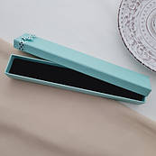 Коробочка для браслета або ланцюжка з бантиком м'ятна