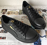 Puma classic ! Кросівки-кеди пума дитячі з натуральної шкіри чорного кольору для дівчаток і хлопчиків! 40 розм, фото 8