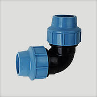 Кут ПНД 110 затискний