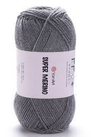 Пряжа Super Merino Yarnart-194 темно-сірий
