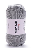 Пряжа Super Merino Yarnart-195 сірий