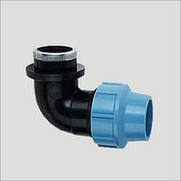 Кут ПНД 32х1/2" РВ затискний