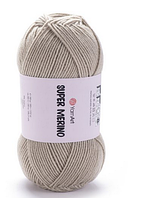 Пряжа Super Merino Yarnart-257 темний беж