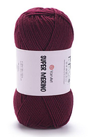 Пряжа Super Merino Yarnart-999 бордо