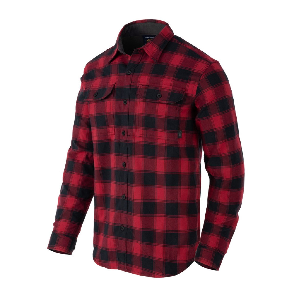 Сорочка Helikon-Tex GreyMan. Coral Crimson Checkered L
