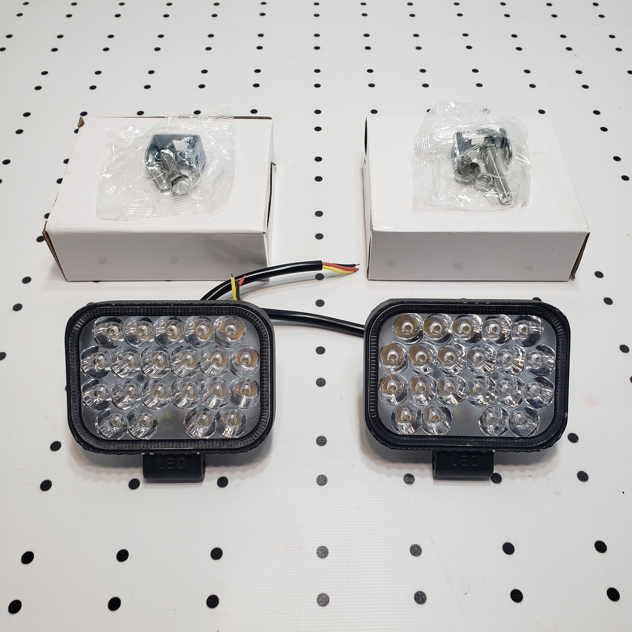 Фара LED прямокутна (Малютка) 48W (21діод) (108мм Х 80мм х30мм) ближній.+дальній, фото 1
