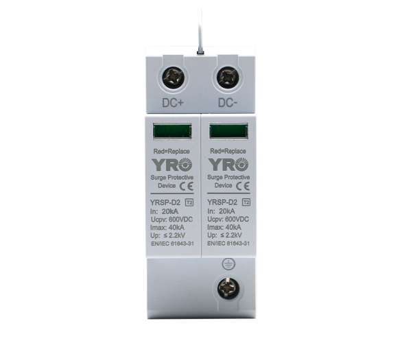 ОПН обмежувач перенапруг постійного струму YRO 2P 20-40KA 1000Vdc Т2 грозорозрядник 2-х полюсний
