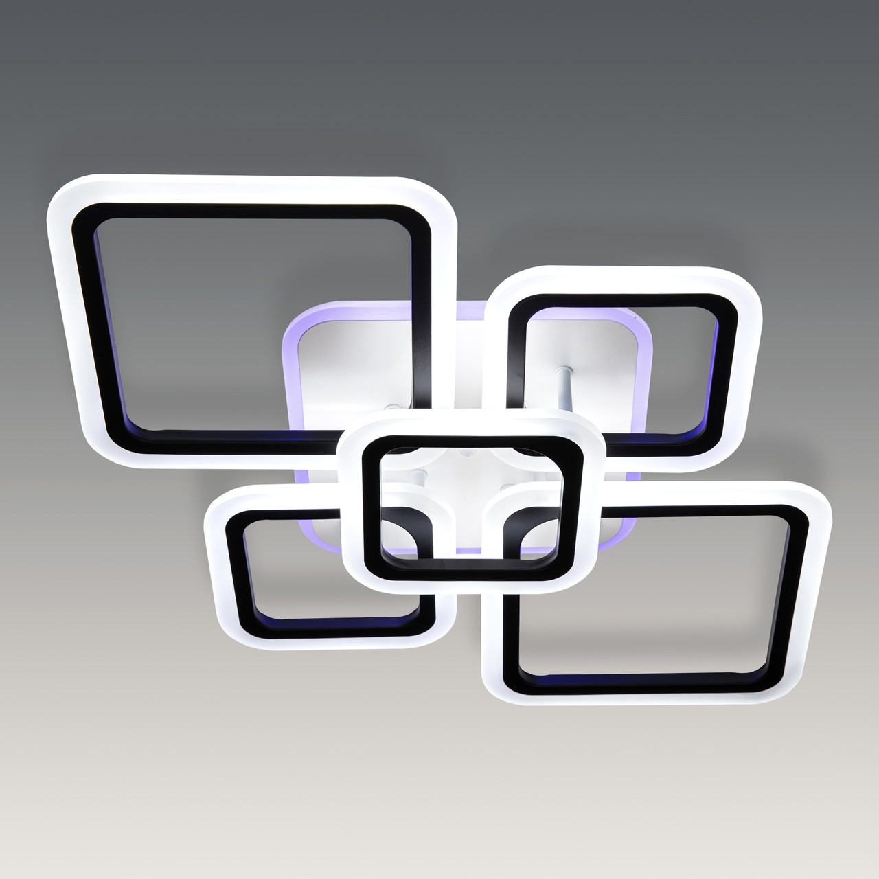 Світлодіодна Led люстра A8160/2+3BK чорна, з пультом та диммером, до 15 м², фото 1