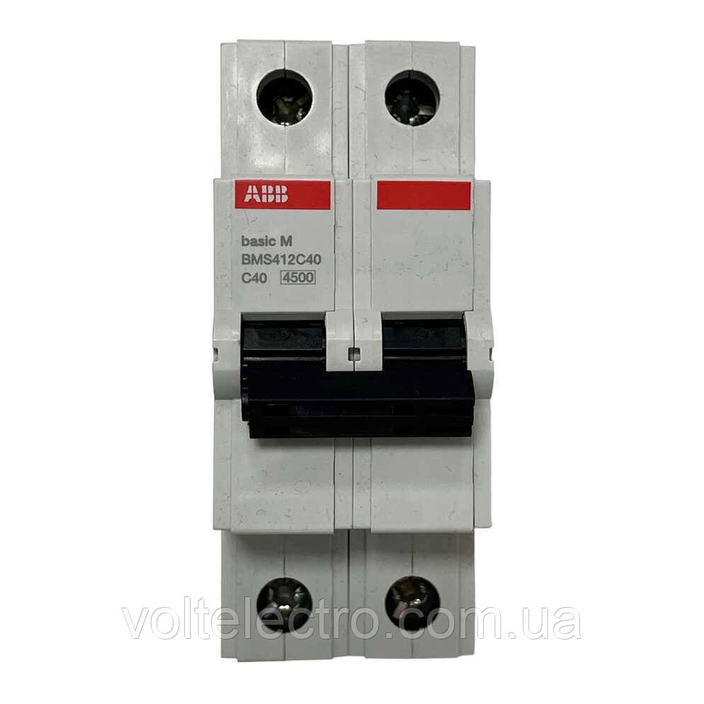 Автомат АББ Basic 4,5кА C 2р 40A BMS412-C40 (6шт)