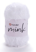 Пряжа Mink Yarnart-345 білий