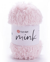 Пряжа Mink Yarnart-347 світло-рожевий