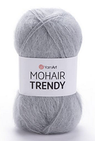 Пряжа Mohair Trendy Yarnart-113 світло-сірий