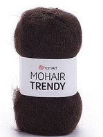 Пряжа Mohair Trendy Yarnart-123 коричневий