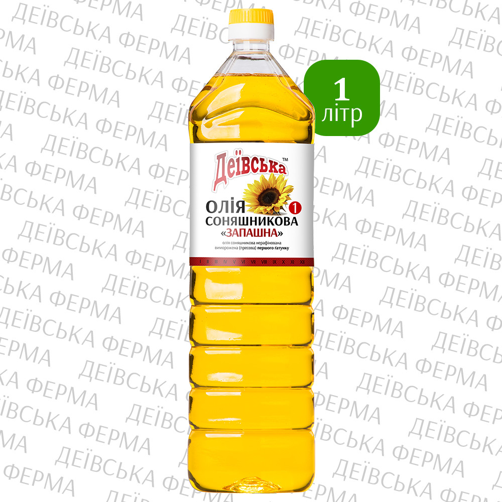 Олія соняшникова нерафінована "Запашна", ТМ "Деївська", 1 л