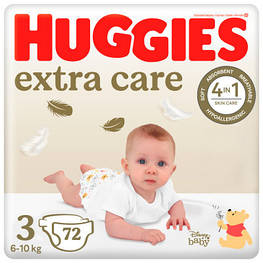 Підгузки Huggies Extra Care 3 (6-10 кг) 72шт (5029053578095) - оригінал