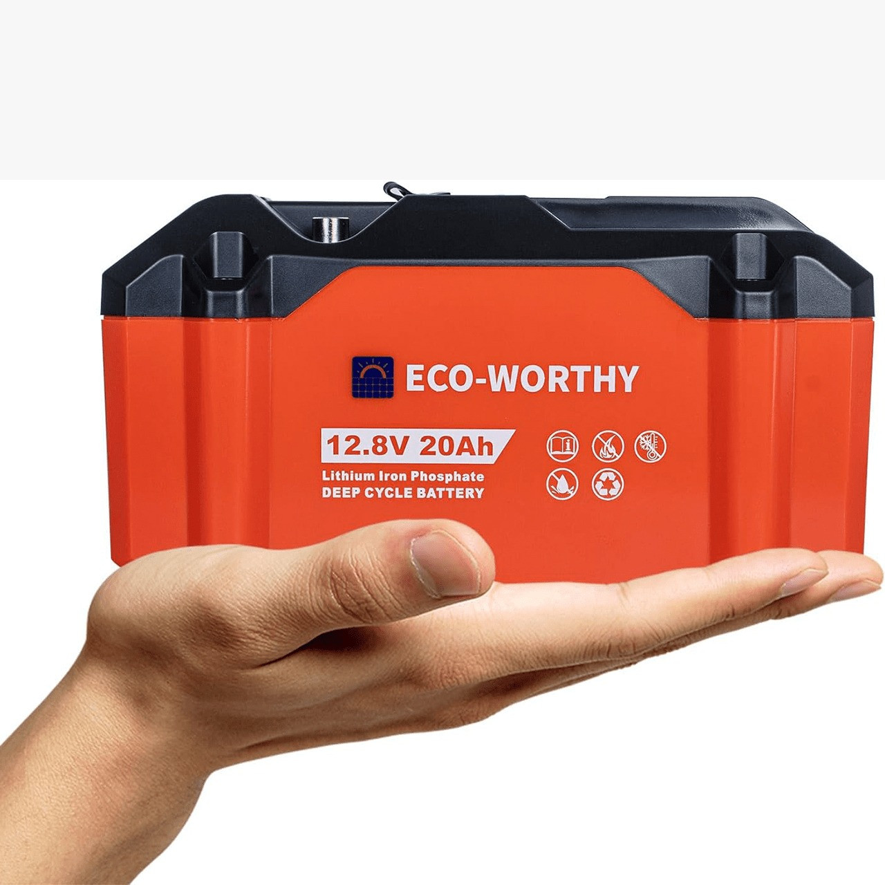 Акумуляторна батарея Eco-Worthy LiFePO4 12V 20Ah (256Wh) на 4000+ циклів