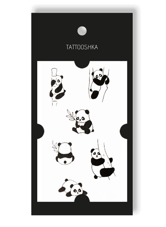 Тату Міні панди 10х6 см
