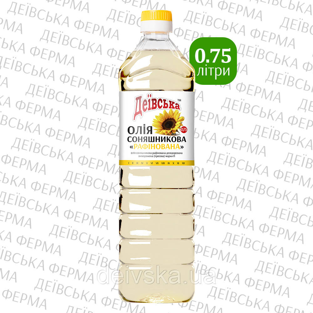 Олія соняшникова рафінована "Рафінована", ТМ "Деївська", 0.75 л