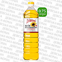 Олія соняшникова нерафінована "Запашна", ТМ "Деївська", 0.75 л