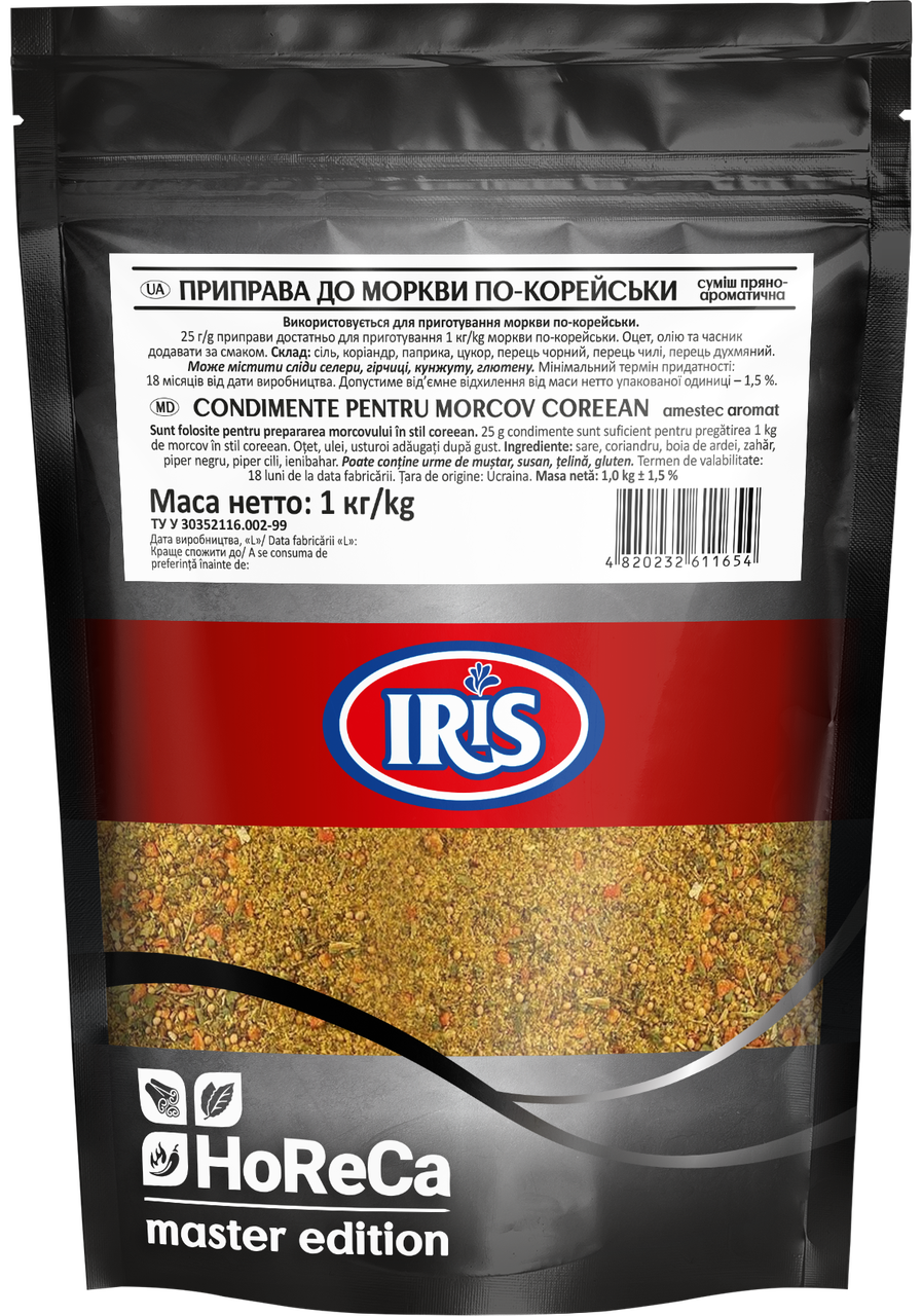 Приправа до моркви по-корейськи 1000г ТМ IRIS(Я000146)