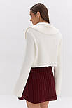 Жіночий в'язаний светр із замком під горло, фото 7