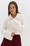 Жіночий в'язаний светр із замком під горло, фото 9