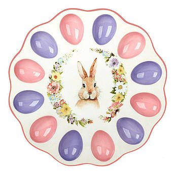 Підставка для яєць керамічна з малюнком зайчика «Великодній сад» Certified International