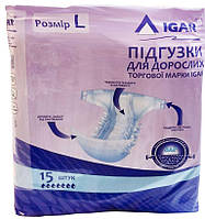 Підгузки для дорослих, підгузки дорослі IGAR (Large)