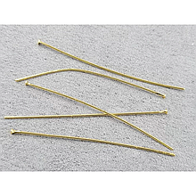 Гвоздики 5см, основа: 1,6мм, 10 шт, колір лимонне золото (гіпоалергенний сплав)