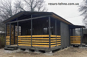 Дачний будинок 7 м х 6 м із терасою