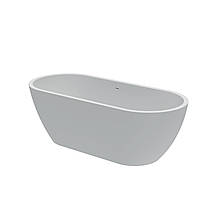 Ванна акрилова окремостояча суцільнолита AquaLuxe 1700x750 White з сифоном, фото 3