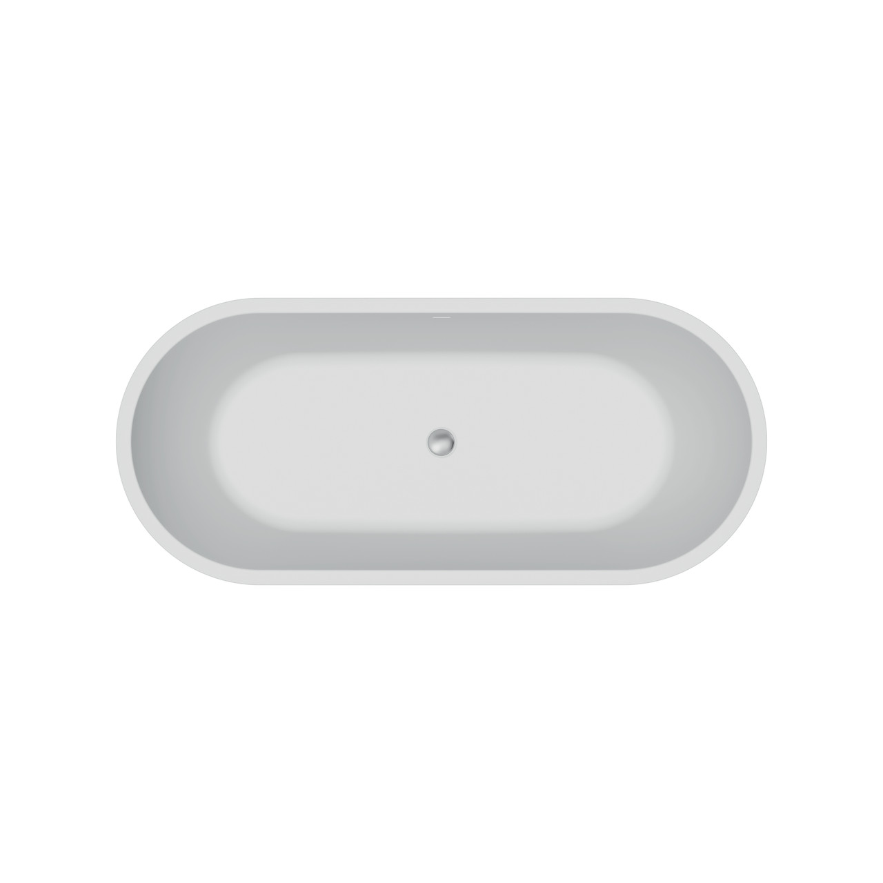 Ванна акрилова окремостояча суцільнолита AquaLuxe 1700x750 White/Matt Black з сифоном